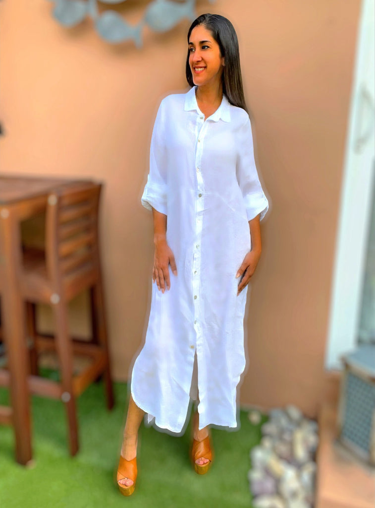 "Take Me to Ibiza" Linen Dress
